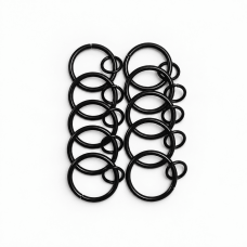 Black Powdercoated Wrought Iron Metal Curtain Rings 40mm OD 32mm ID 